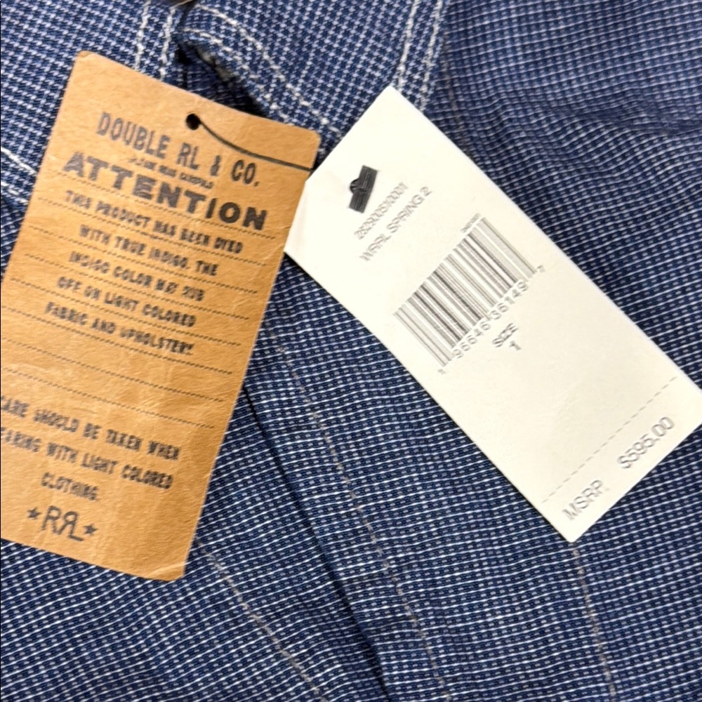 Ralph Lauren Double RL Blue Workwear Jumpsuit/overall 100% cotton made in Tunis - Picture 4 of 16